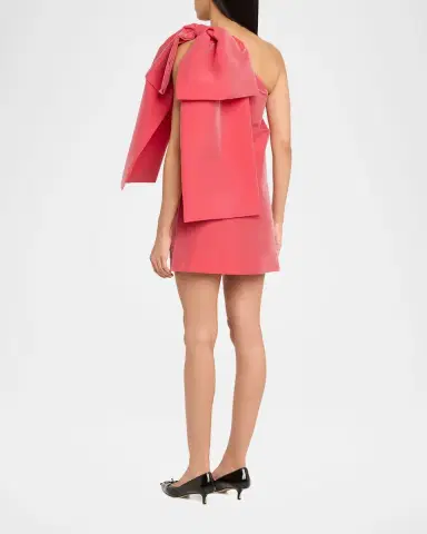 BERNADETTE Winnie Bow One-Shoulder Taffeta Mini Dress | Thumbnail 7 BERNADETTE Winnie Bow One-Shoulder Taffeta Mini Dress | Thumbnail 7