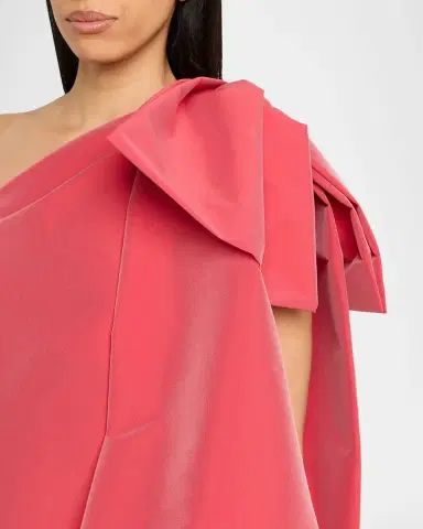 BERNADETTE Winnie Bow One-Shoulder Taffeta Mini Dress | Thumbnail 9 BERNADETTE Winnie Bow One-Shoulder Taffeta Mini Dress | Thumbnail 9