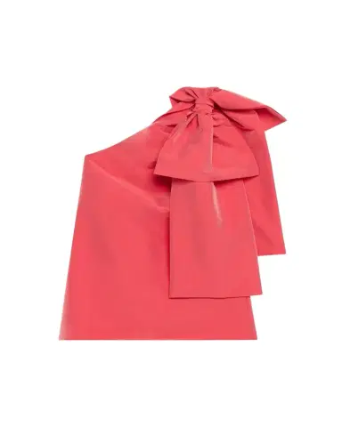 BERNADETTE Winnie Bow One-Shoulder Taffeta Mini Dress | Thumbnail 1 BERNADETTE Winnie Bow One-Shoulder Taffeta Mini Dress | Thumbnail 1