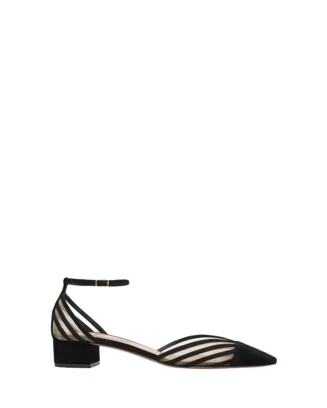 35mm Alana Suede Ankle-Strap Pumps