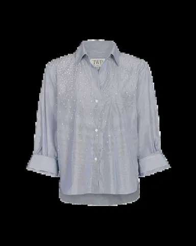 TWP Next Morning Shirt with Crystals in Baroness Stripe | Thumbnail 2 TWP Next Morning Shirt with Crystals in Baroness Stripe | Thumbnail 2