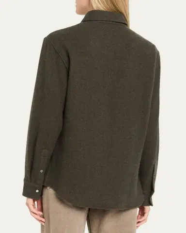 God’s True Cashmere Sable Solid Cashmere Flannel Shirt | Thumbnail 3 God’s True Cashmere Sable Solid Cashmere Flannel Shirt | Thumbnail 3