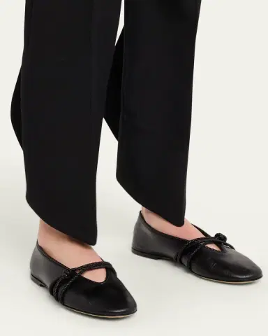 Bottega Veneta Lucia Lagoon Nappa Leather Ballerina Flats | Thumbnail 2 Bottega Veneta Lucia Lagoon Nappa Leather Ballerina Flats | Thumbnail 2