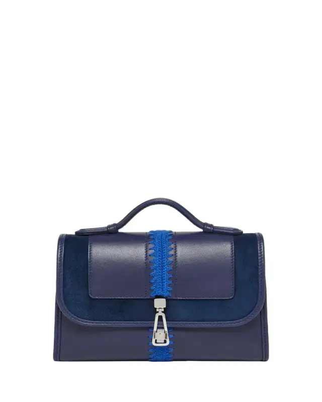 Gabriela Hearst Leonora Small Embroidered Leather Top-Handle Bag