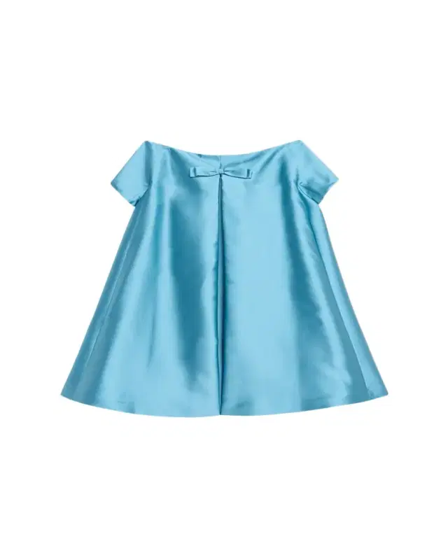 Will Short-Sleeve Silk Taffeta Mini Dress