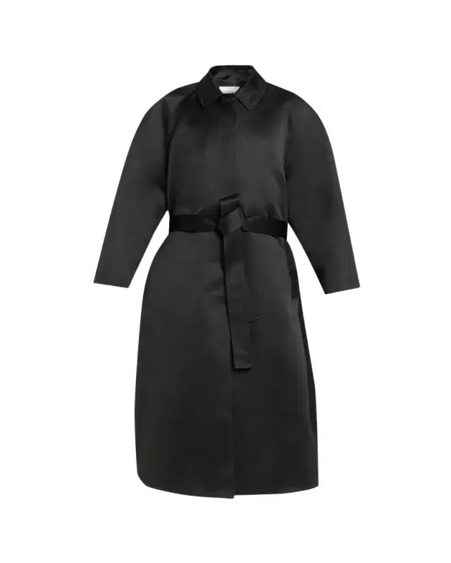 Koharu Duchesse Satin Oversized Coat