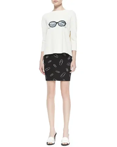 Officine Generale Laya Mock-Neck Lyocell and Wool Knit Sweater | Thumbnail 6