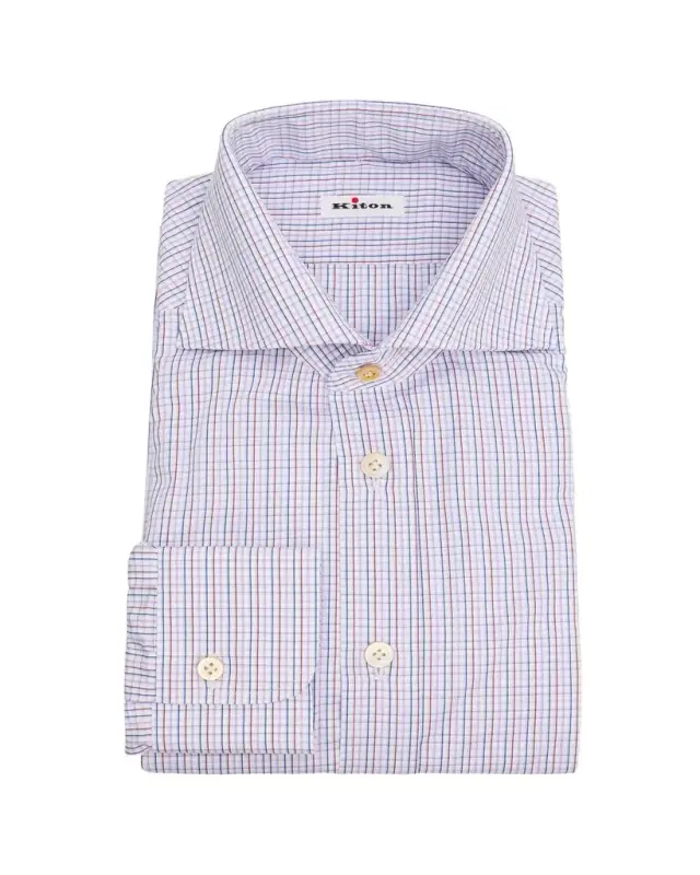 Men's Cotton Graph Check Classic-Fit Dress Shirt