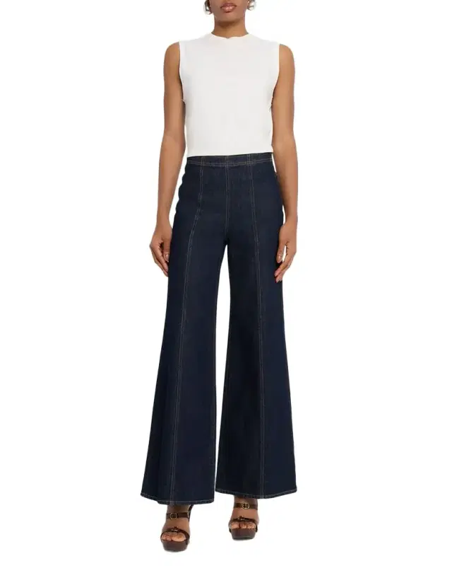 The Bianca Front-Seam Wide-Leg Jeans