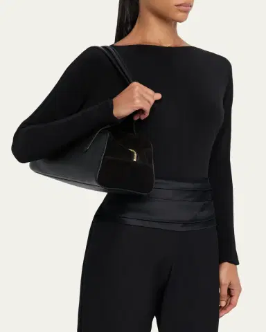 MANSUR GAVRIEL Helios Leather & Suede East-West Shoulder Bag | Thumbnail 2