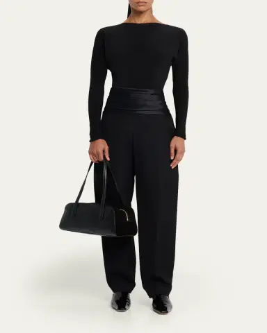 MANSUR GAVRIEL Helios Leather & Suede East-West Shoulder Bag | Thumbnail 5