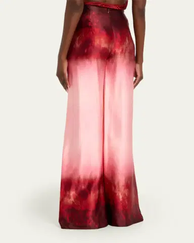 Silvia Tcherassi Andie Degrade Silk Wide-Leg Pants | Thumbnail 3