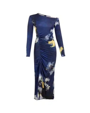 Silvia Tcherassi Ilania Off-The-Shoulder Ruched Midi Dress | Thumbnail 1