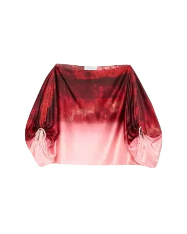 Silvia Tcherassi Bellagio Degrade Silk Balloon-Sleeve Blouse | Thumbnail 1