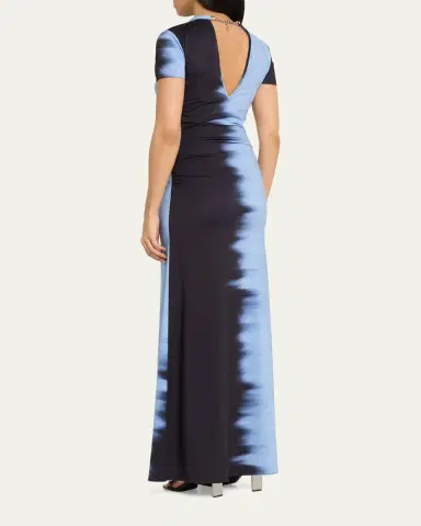 Silvia Tcherassi Yara Tie-Dye Short-Sleeve Maxi Dress | Thumbnail 3 Silvia Tcherassi Yara Tie-Dye Short-Sleeve Maxi Dress | Thumbnail 3