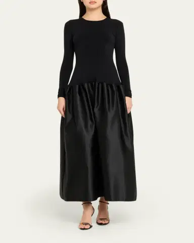 FForme Catrin Drop-Waist Duchesse Satin Maxi Dress | Thumbnail 2