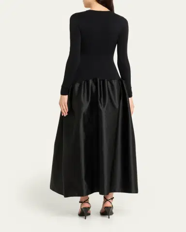 FForme Catrin Drop-Waist Duchesse Satin Maxi Dress | Thumbnail 3
