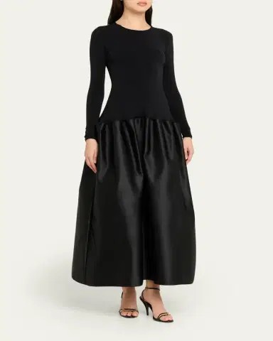FForme Catrin Drop-Waist Duchesse Satin Maxi Dress | Thumbnail 4