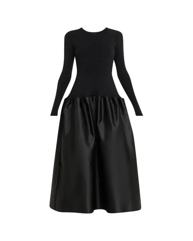Catrin Drop-Waist Duchesse Satin Maxi Dress