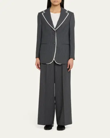 OFFICINE GÉNÉRALE Rosa Pinstripe Wool Pants | Thumbnail 2