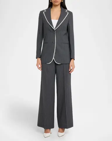 OFFICINE GÉNÉRALE Rosa Pinstripe Wool Pants | Thumbnail 6