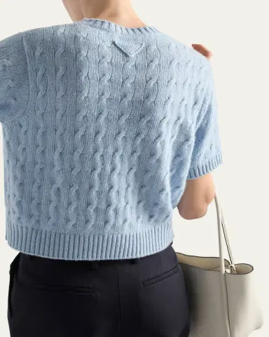 Prada Boxy Cable Cashmere Sweater | Thumbnail 3