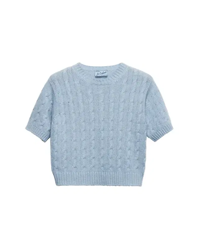 Boxy Cable Cashmere Sweater