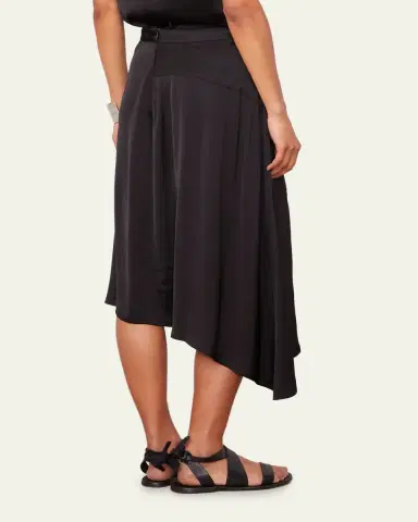 OFFICINE GÉNÉRALE Anisea Flared Asymmetric Midi Skirt | Thumbnail 3 OFFICINE GÉNÉRALE Anisea Flared Asymmetric Midi Skirt | Thumbnail 3