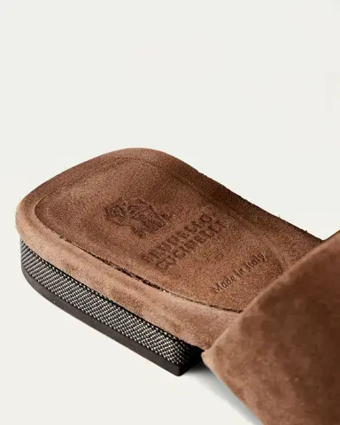 Brunello Cucinelli Monili Suede Mule Sandals | Thumbnail 5 Brunello Cucinelli Monili Suede Mule Sandals | Thumbnail 5