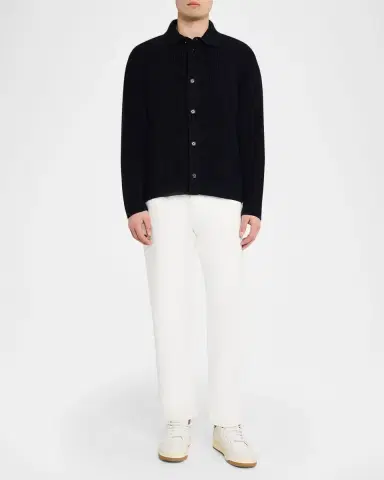 Baldassari Men's Cashmere Rib Cardigan | Thumbnail 6