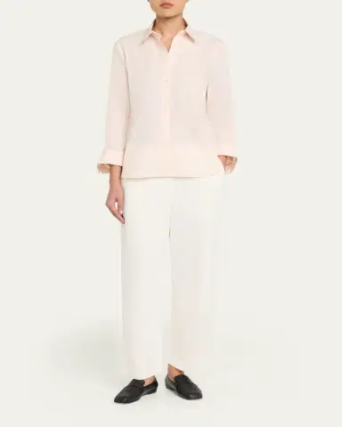 TWP Jett Barrel-Leg Beach Pants in Coated Viscose Linen | Thumbnail 2 TWP Jett Barrel-Leg Beach Pants in Coated Viscose Linen | Thumbnail 2