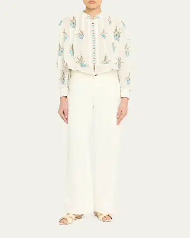 Alix of Bohemia Ryland Cropped Floral Blouse | Thumbnail 2