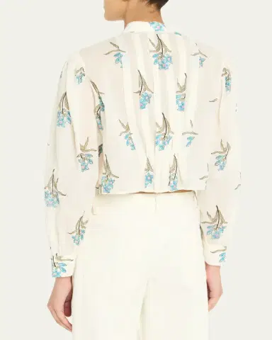 Alix of Bohemia Ryland Cropped Floral Blouse | Thumbnail 3