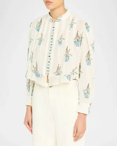Alix of Bohemia Ryland Cropped Floral Blouse | Thumbnail 8