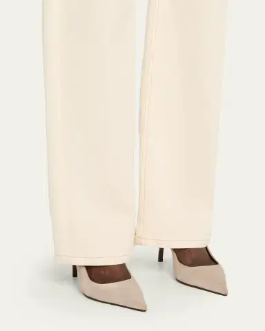 Brunello Cucinelli 80mm Monili Suede Slingback Pumps | Thumbnail 2