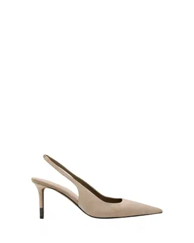 Brunello Cucinelli 80mm Monili Suede Slingback Pumps | Thumbnail 1