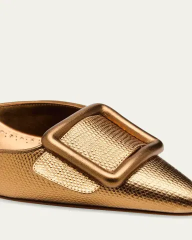 Manolo Blahnik 50mm Maysalebi Embossed Metallic Leather Mules | Thumbnail 5 Manolo Blahnik 50mm Maysalebi Embossed Metallic Leather Mules | Thumbnail 5