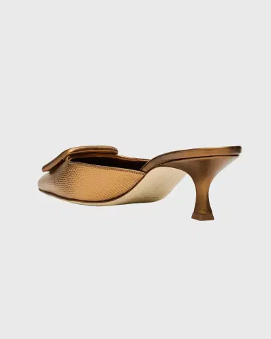 Manolo Blahnik 50mm Maysalebi Embossed Metallic Leather Mules | Thumbnail 8 Manolo Blahnik 50mm Maysalebi Embossed Metallic Leather Mules | Thumbnail 8