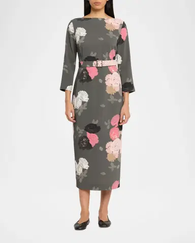 BERNADETTE Luce Floral-Print Belted Midi Dress | Thumbnail 6 BERNADETTE Luce Floral-Print Belted Midi Dress | Thumbnail 6