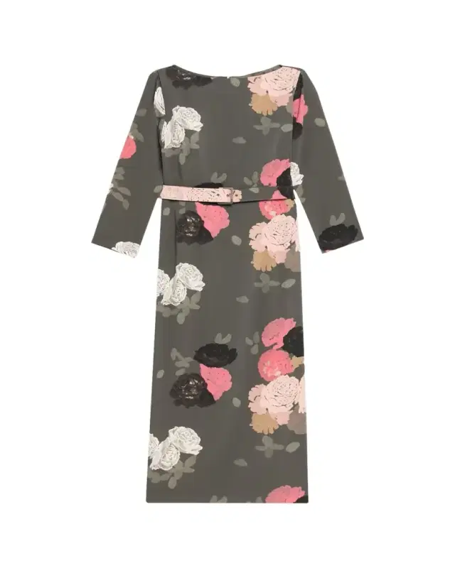 Luce Floral-Print Belted Midi Dress