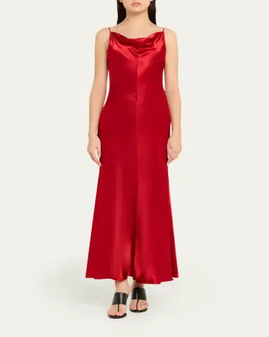 FFORME Emi Hammered Satin Cowl-Neck Maxi Slip Dress | Thumbnail 2 FFORME Emi Hammered Satin Cowl-Neck Maxi Slip Dress | Thumbnail 2
