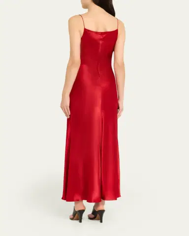 FFORME Emi Hammered Satin Cowl-Neck Maxi Slip Dress | Thumbnail 3 FFORME Emi Hammered Satin Cowl-Neck Maxi Slip Dress | Thumbnail 3