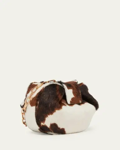 Gabriela Hearst Pony Hair Demi Clutch Bag with Chain | Thumbnail 3 Gabriela Hearst Pony Hair Demi Clutch Bag with Chain | Thumbnail 3