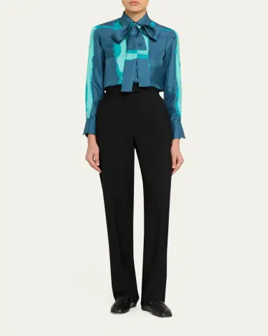 Kiton Silk Bow-Neck Button-Down Shirt | Thumbnail 2
