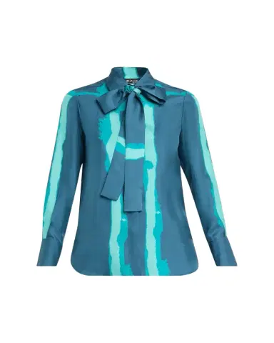Kiton Silk Bow-Neck Button-Down Shirt | Thumbnail 1
