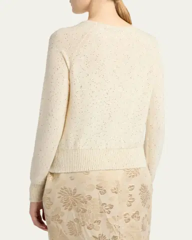 Kiton Cashmere Paillette Crewneck Sweater | Thumbnail 3 Kiton Cashmere Paillette Crewneck Sweater | Thumbnail 3