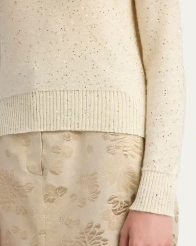 Kiton Cashmere Paillette Crewneck Sweater | Thumbnail 5 Kiton Cashmere Paillette Crewneck Sweater | Thumbnail 5