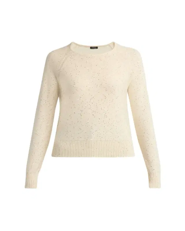 Cashmere Paillette Crewneck Sweater