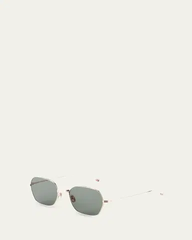 Thom Browne Men's Titanium Rectangle Sunglasses | Thumbnail 2 Thom Browne Men's Titanium Rectangle Sunglasses | Thumbnail 2