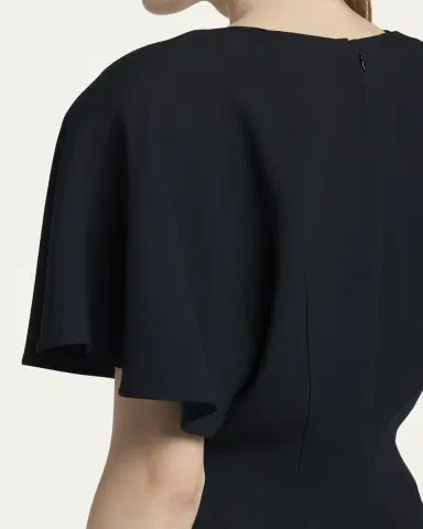 Stella McCartney V-Neck Short-Sleeve Handkerchief Midi Dress | Thumbnail 5 Stella McCartney V-Neck Short-Sleeve Handkerchief Midi Dress | Thumbnail 5